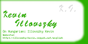 kevin illovszky business card